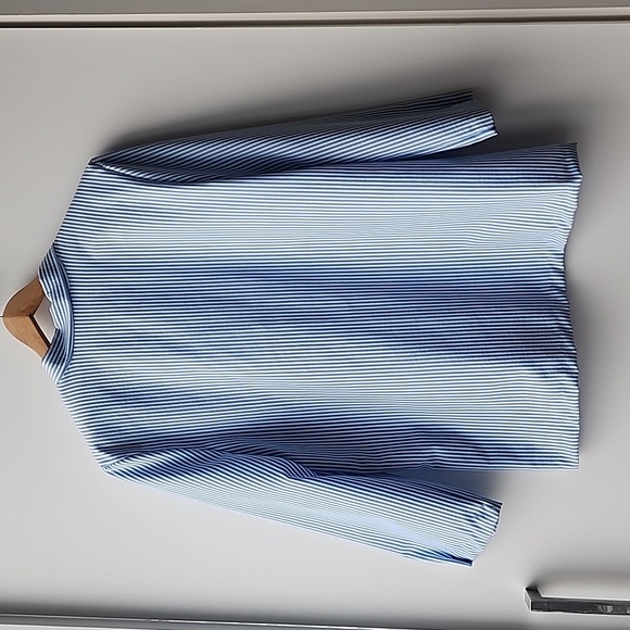 Vintage Image Oversized Pinstripe Single Button Crinkled Blazer Jacket - Picture 7 of 7